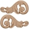 Ekena Millwork 7 1/8"W x 3 1/8"H x 5/8"D (Each Side) Small Swaying Scrolls (Pair), Maple PR ONL07X03X01SWMA - alternate 1